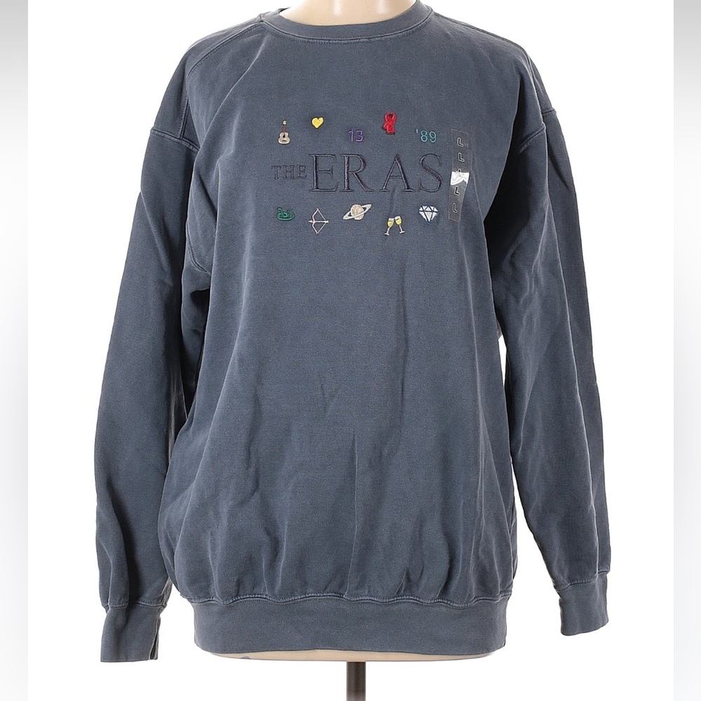Taylor Swift Eras Embroidered Graphic Sweatshirt Large